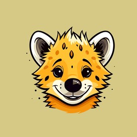 可爱野狗矢量卡通画儿童插画