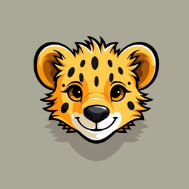 可爱猎狗矢量卡通画儿童插画