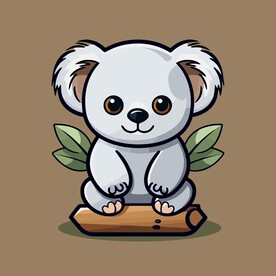 可爱树懒矢量卡通画儿童插画