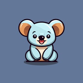 可爱树懒矢量卡通画儿童插画