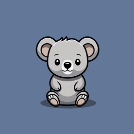 可爱树懒矢量卡通画儿童插画