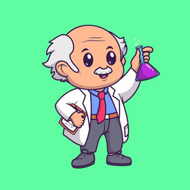 矢量卡通科学家