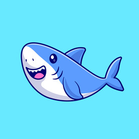 矢量卡通鲨鱼