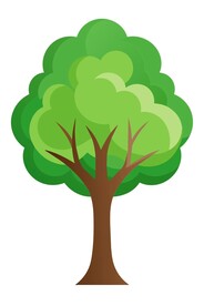 杨树矢量插图图标