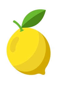 柠檬矢量插图图标