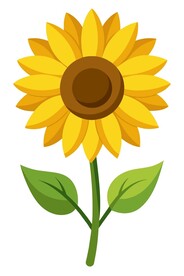 向日葵矢量插图图标