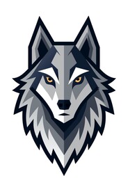 狼矢量插图图标