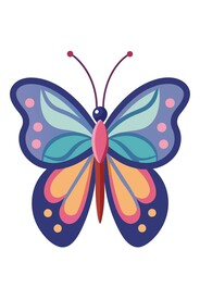 蝴蝶矢量插图图标