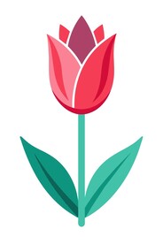 郁金香矢量插图图标