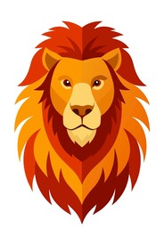 狮子矢量插图图标
