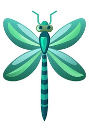 蜻蜓矢量插图图标