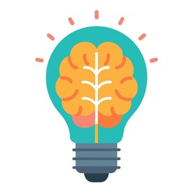 大脑加灯泡图标