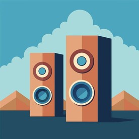 扁平风格音响
