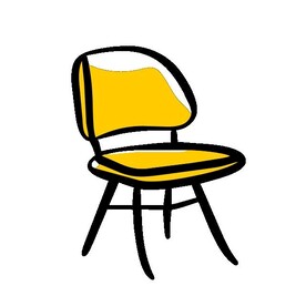 餐椅涂鸦