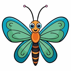 图标风格的蝴蝶