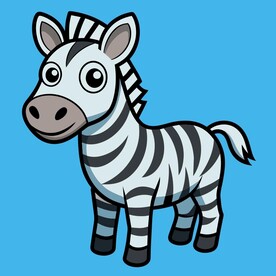 图标风格的斑马