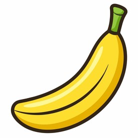 图标风格的香蕉