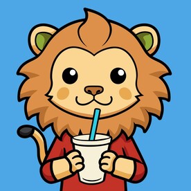 狮子喝奶茶Logo