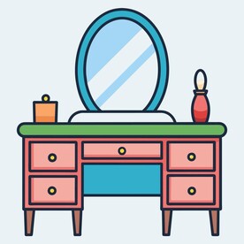 图标风格的梳妆台