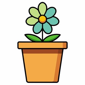 图标风格的花盆