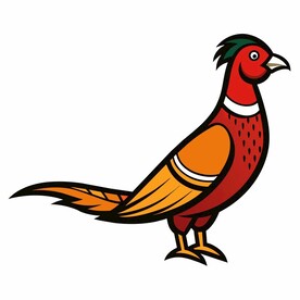 图标风格的锦鸡