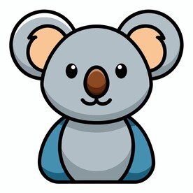 图标风格的考拉