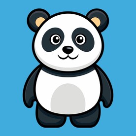 图标风格的大熊猫