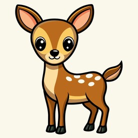 图标风格的梅花鹿