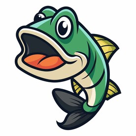 图标风格的黑鱼