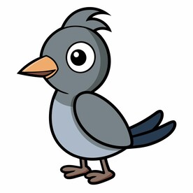 图标风格的灰喜鹊