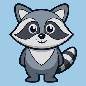 图标风格的浣熊