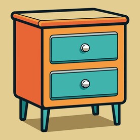 图标风格的床头柜