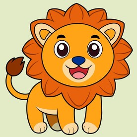 高兴的狮子