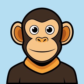 图标风格的猩猩