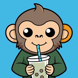 猴子喝奶茶Logo
