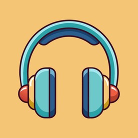 图标风格的耳机