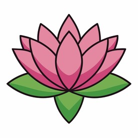 图标风格的荷花