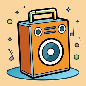 图标风格的音响