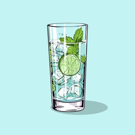 鸡尾酒饮料卡通绘画儿童插画