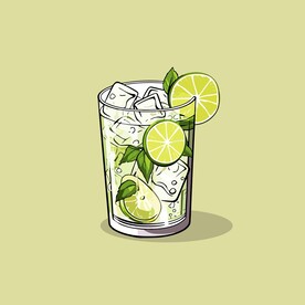 鸡尾酒饮料卡通绘画儿童插画