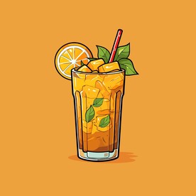 鸡尾酒饮料卡通绘画儿童插画