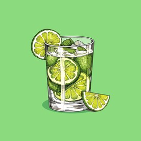 鸡尾酒饮料卡通绘画儿童插画