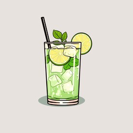 鸡尾酒饮料卡通绘画儿童插画