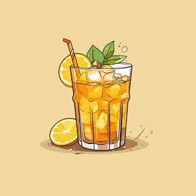 鸡尾酒饮料卡通绘画儿童插画