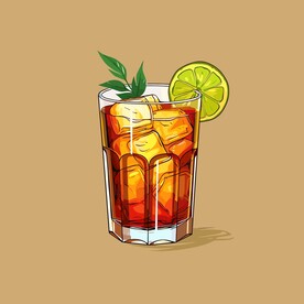 夏威夷饮料卡通绘画儿童插画