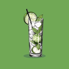 夏威夷饮料卡通绘画儿童插画