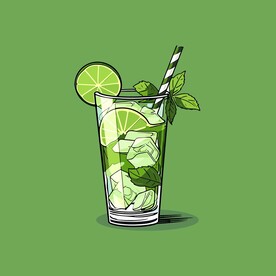 夏威夷饮料卡通绘画儿童插画