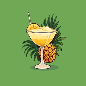 夏威夷饮料卡通绘画儿童插画