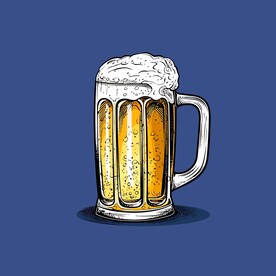 可爱啤酒卡通绘画儿童插画