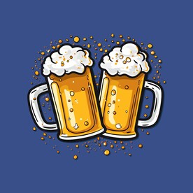 可爱啤酒卡通绘画儿童插画